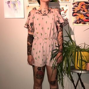 Pink cactus jumper. Size large.